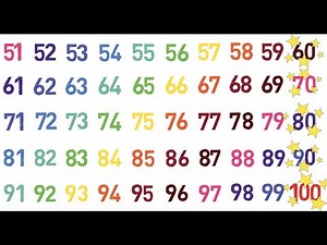 英語で５１から１００まで数えてみよう！【子供おうち英語 数字編】Let's count from 51 to 100 in English.