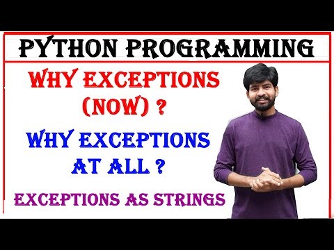 why exceptions now?, why exceptions at all?, exceptions as strings | python | python programming
