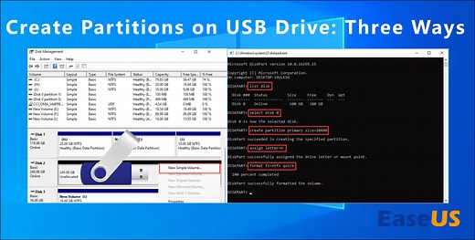 How to Create Partitions on USB Drive in Windows 10/11 [Full Guide]