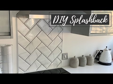HOW TO - CHEAP DIY HERRINGBONE SPLASHBACK | Splashback Tiling