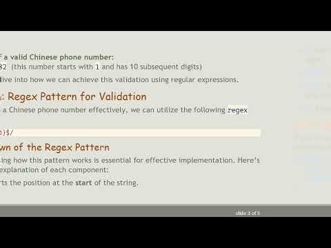 Validate a Chinese Phone Number with Regex – A Simple Guide