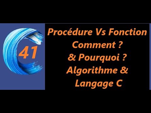 Procédure et fonction : algorithme
