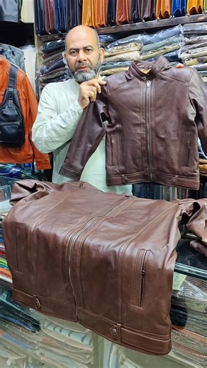 Idrees Leather on Instagram: "🧥🤎 3-Stitch Leather Jacket for Men & Their Son Classic. Simple. Timeless. We proudly crafted this Chocolate Brown 3-Stitch Leather Jacket in a clean one-panel design, specially made for a father and his son — matching style, matching quality. ✨ Details: ✔️ 100% Genuine Leather ✔️ Premium 3-Stitch Craftsmanship for durability ✔️ One-Panel Design – smooth, minimal & premium look ✔️ Rich Chocolate Brown color ✔️ Lightweight, comfortable & long-lasting ✔️ Custom-made 