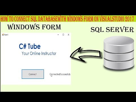 How to connect SQL database with windows form on visual studio 2017