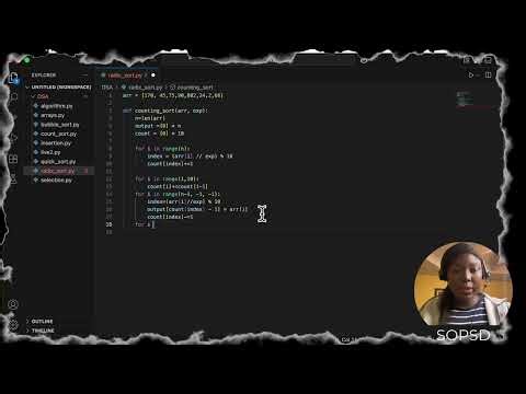 Week 4 - Lesson 1: Radix Sort Implementation Python