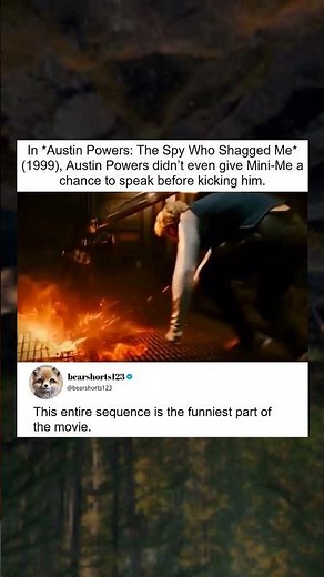 Austin Powers Kicks Mini Me Before Speaking