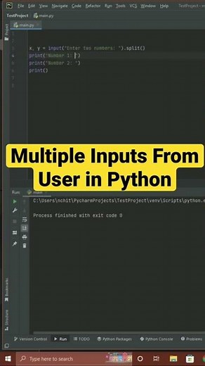 Multiple Inputs from user in Python