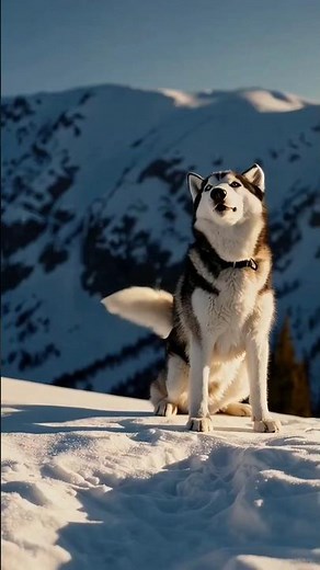 Husky Howling in Snow 🐺