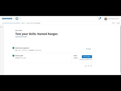 Excel Skills for Business: Intermediate I || Week 3 || Coursera