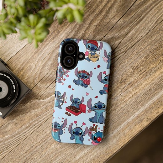 Cute Blue Alien Phone Case, Funny Cartoon Valentine Gift, Love Heart Pattern Cover, Be Mine Cookie Design, Kawaii Monster iPhone Case - Etsy