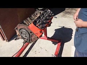 Chevy 396 big block, timing chain, and heads installed