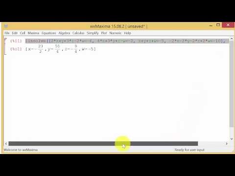 Solving System of Equations Using WxMaxima