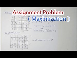 Maximization Assignment Problem in Hindi (Lecture.34)