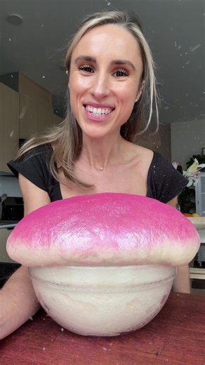 Glitter bagels AND homemade vanilla cream cheese ✨ #bagel #glitter #baking #sourdough #recipe