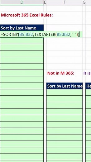 Sort By Last Name using Excel Formula: Amazing Solution!! #Short Excel Magic Trick 13