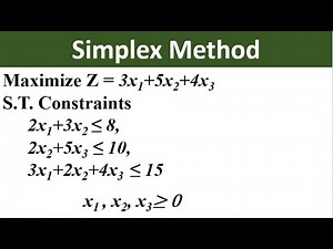Lec-31 : Simplex Method – Maximization Example Problem | LPP | OR Tutorial