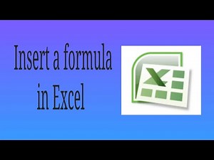 How to Insert a formula in excel and apply it to an entire column or row