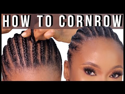 HOW TO CORNROW YOUR HAIR FOR BEGINNERS | BEGINNER STEP BY STEP CORNROW BRAIDING TUTORIAL