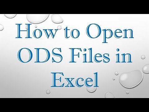 How to Open ODS Files in Excel
