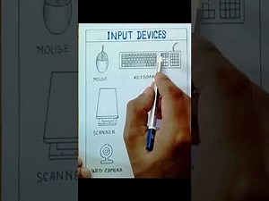 How to draw input device of computer easy steps for beginners