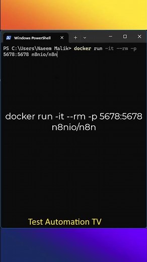Run n8n on Windows x Docker in 60 Sec 🚀 | Automation Made Easy #automation #n8n #docker #techshorts