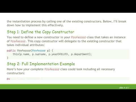 How to Create a Class Constructor in Java that Accepts Another Class as Input Professor(Professor)