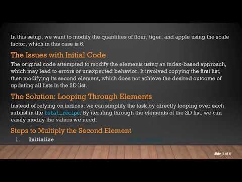 How to Multiply Every Second Element in a 2D List with Python