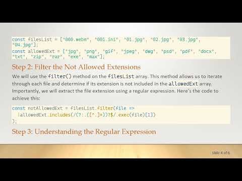 Extracting File Names from a JavaScript Array by File Extension