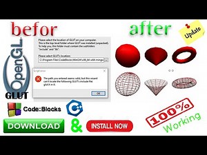How to fix OpenGL error / install code blocks in windows