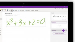 Solve math equations with Math Assistant in OneNote