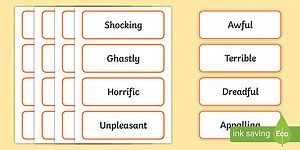 Bad Synonym Word Cards
