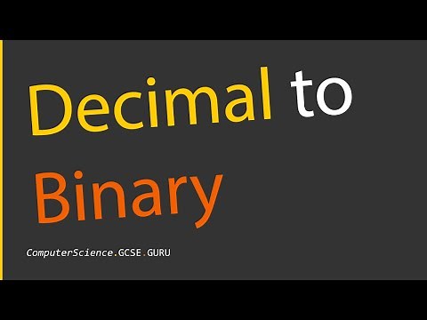 How to convert decimal to binary