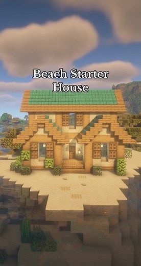 Minecraft Beach Starter House Tutorial!