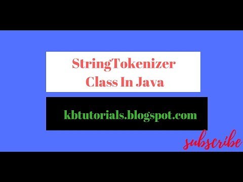String Tokenizer In Java