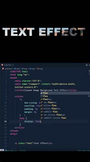 🔥 Amazing Image Inside Text Effect Using HTML & CSS | Modern Text Effect #coding #webdesign #html