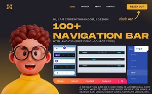 100  Navigation Bar HTML and CSS (Free Demo   code)