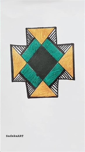 Easy Geometric Drawing Tutorial | Simple Creative Art for Beginners | Satisfying Pattern Design