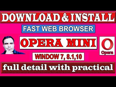 How to Download & Install Opera Mini in PC Windows 7/8.1/10 | opera mini download for pc | windows10
