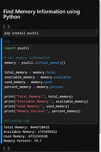 29K views · 500 reactions | Find Memory Information using Python | Python Coding | Facebook