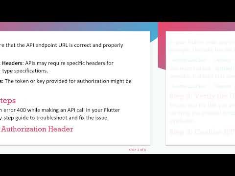 Resolving API Access Issues in Flutter: Troubleshooting Error 400