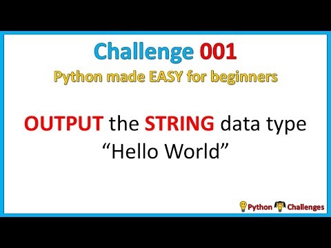 Python Challenge 1 (Python made EASY for beginners - output text)
