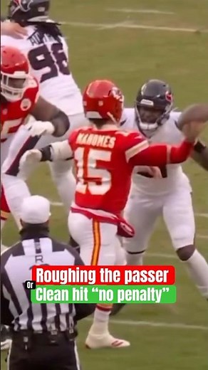 Roughing the passer or clean hit? #nfl #patrickmahomes #kansascitychiefs #nflhighlights #football