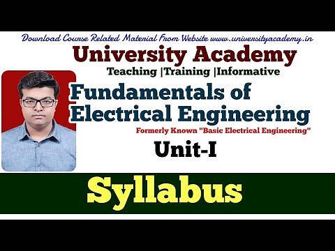 FEE2: Fundamentals of Electrical Engineering Syllabus | AKTU BEE Lecture and Notes