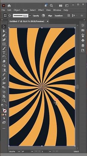 Spiral Sunburst Background in Illustrator