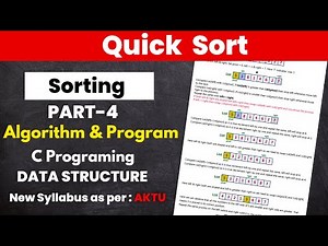 Quick sort program in c || Data Structure