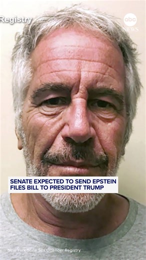After months of anticipation, the Senate is expected to receive the House-passed version of the Jeffrey Epstein files bill and pass it along to President Trump Wednesday morning. #news #epsteinfiles #jeffreyepstein #trump #abcnews