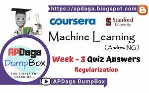 Coursera: Machine Learning (Week 3) Quiz - Regularization | Andrew NG