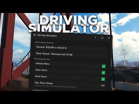 Driving Simulator Script (Auto Race, Infinite Nitro, Modded Car, Auto Drive)