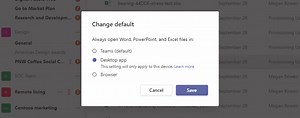 How to make Microsoft Teams files always open in the desktop app, Teams, or browser by default (for Word, Excel, and PowerPoint files)