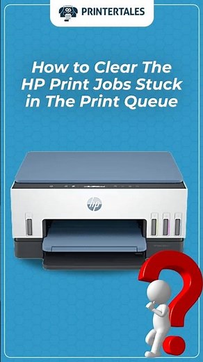 How to clear the HP print jobs stuck in the print queue #printertales #printerproblems #hpprinter